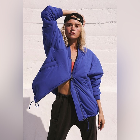 FREE PEOPLE MOVEMENT women’s Midnight Moon Solid Bomber Jacket - Picture 4 of 14